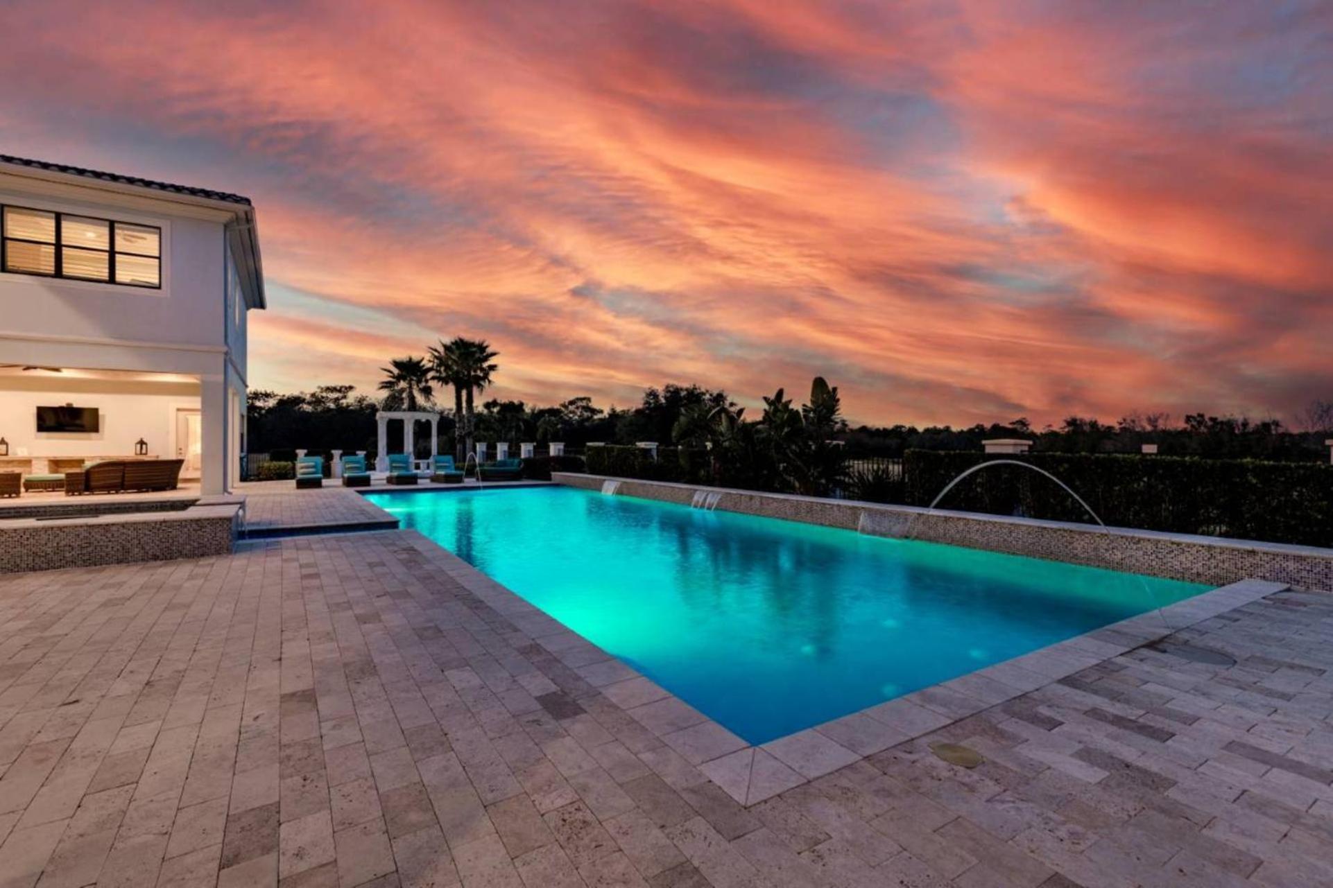 Beautiful 5 Star Mansion With Private Pool On The Prestigious Reunion Resort Orlando Mansion 6280 คิสซิมมี ภายนอก รูปภาพ